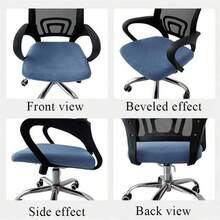 1pc Super Soft Velvet Chair Cover, Elastic Velvet Chair Slipcover, Non-Slip Chair Seat Cover - A - View 9