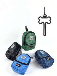 1pc Multi-Functional Pet Waste Bag/Pet Treat Bag With Black Bone Pendant, Suitable For Various Types Of Leashes - Perfect For Pet Use During Outings - View 3