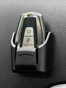 1pc/2pcs New Car Key Storage Box, Center Console Key Hook, Card Storage Box, Remote Control Box, Car Interior Key Holder Storage Box, Center Console Decoration, Car Interior Small Item Storage, Lighter, Lipstick Storage, Car Interior Organization, Christmas Halloween Small Gift - Black - View 5