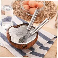 1/2 Pieces Stainless Steel Coconut Cream Slicer/Home Use Coconut Shredder/Kitchen Manual Scraper. - Silver - View 5