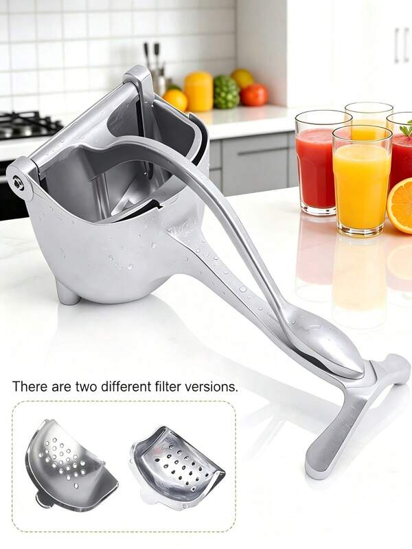 Heavy Duty All-Metal Manual Juicer/Manual Fruit Press, Home Manual Juicer, Suitable For Lemon, Orange, Apple, Cucumber, Melon And Other Fruits, Durable Kitchen Countertop Juicing Tool, Suitable For Home Kitchen, Camping, Picnic Daily Use