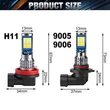 TOAUTO 2PCS H11 LED Fog Lights Bulbs 9005 9006 HB3 HB4 LED Headlight For Car 80W 25000LM White Yellow Auto Headlamps Plug&Play 12V - A - View 10