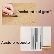 SONGMICS Scaffale da Cucina con Ruote a 3 Ripiani, Struttura in Metallo con 6 Ganci - Rovere giallo - Visualizzare 4