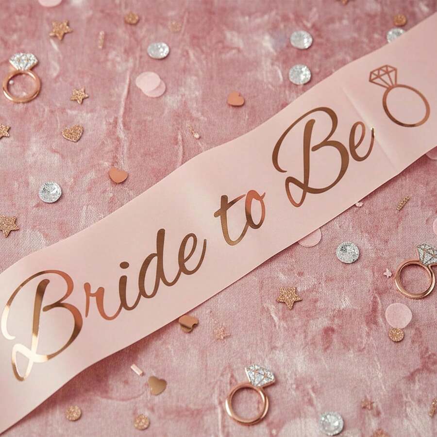 Bride To Be Sash, Bride Sash For Bridal Shower, Bachelorette Party Decorations, Wedding Engagement Party Favors Gift Accessories - Multicolor - View 1
