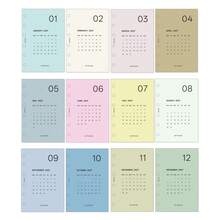 12pcs A6 A7 M5 Colorful 2027 Monthly Calendar Refill Pages, Monthly Planner Loose-Leaf Paper, Monthly Calendar Divider Pages, Suitable For Schedule, Marking Holidays, Anniversaries, Special Dates, Habit Tracking, Check-In - Color 2027 Monthly - View 4