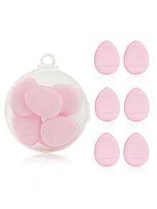 6Pcs Finger Air Cushion Puff With Box Soft Finger Powder Puff Mini Cosmetic Puff Sponge Random Colorful Beauty Makeup Tool - Multicolor - View 7