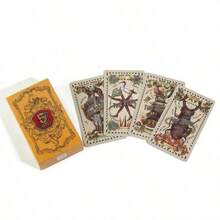 1件 紙製算命遊戲卡，適用於派對與聚會 - 薑色 - 查看 6