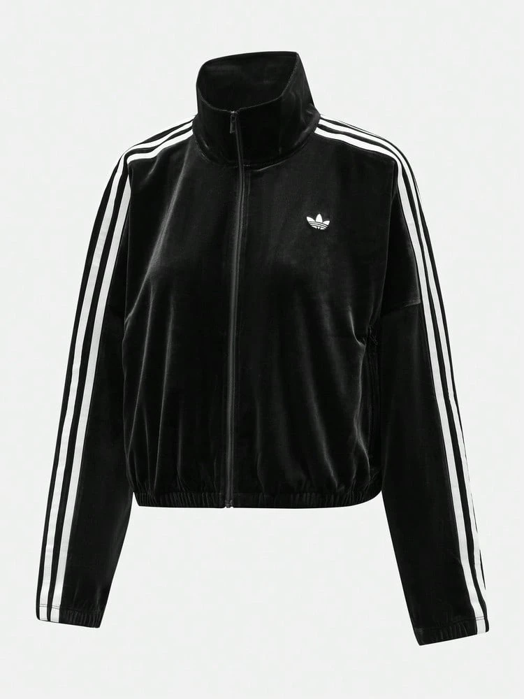 Adidas Originals Women's Track Top Jacket Knit Hoodless Outerwear KR6511 - Black - View 1