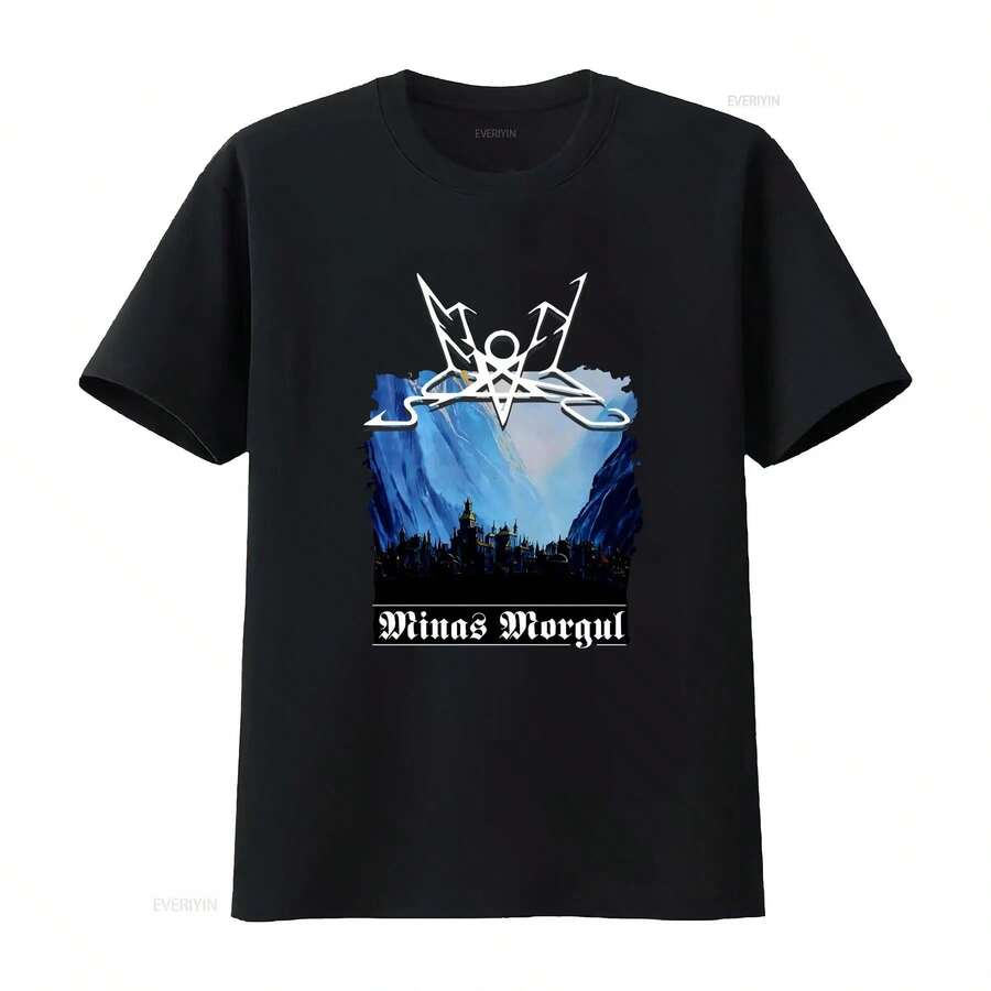 Local Warehouse, Men's 100% Cotton Graphic T-Shirt, Short Sleeve, Summoning Minas Morgul Band, Crew Neck, Relaxed Fit