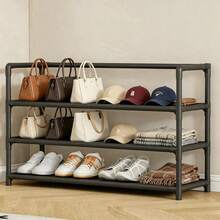 3-Tier/5-Tier Metal Standing Storage Rack, Easy Assembly, Home Entryway Shoe Rack, Bedroom Bookshelf, Living Room Multi-Function Storage Shelf, Dormitory Multi-Layer Organizer - Multicolor - View 6