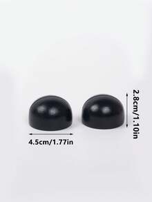 1pc/2pcs/5pcs Black Dome Business Card Holder, Minimalist Hemisphere Name Card Display Stand, Luxury Desktop Card Organizer For Office Desk, Conference, Meeting, Multipurpose Table Card Holder For Business Cards, Table Numbers & Thank You Notes - Black Semi-circle Business Card Holder - View 3