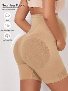 Maternity Solid Color Elastic 3/4 Length Leggings, Suitable For Summer - Ginger - View 4