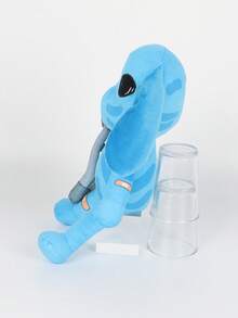 BIUBLIULAND Boneka Anjing Lucu Bertelinga Panjang Biru Ukuran 10 Inci, Boneka Hewan Kartun Lembut dengan Kacamata/Tongkat Penopang, Mainan Figur Karakter Game Lucu dan Menyeramkan untuk Hadiah Anak-Anak Penggemar - MultiWarna - View 10