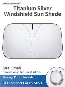 1pc Car Sun Shade, Front Windshield Sun Protection Heat Insulation Shade, Car Interior Sun Protection Accessory, Universal Car Sun Shade, Upgraded Car Sun Umbrella, Easy To Install And Foldable Storage, Suitable For Sedan, SUV And Pickup Truck, Heat Protection Sun Shade Device, Essential Car Sun Shade For Summer - 1pc - View 7