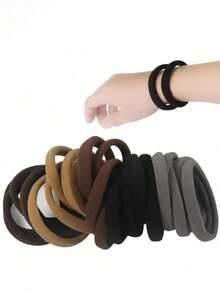 20/200pcs Large 5.3cm Simple Versatile Hair Ties All-Match Style Hair Accessories - Multicolor - View 1