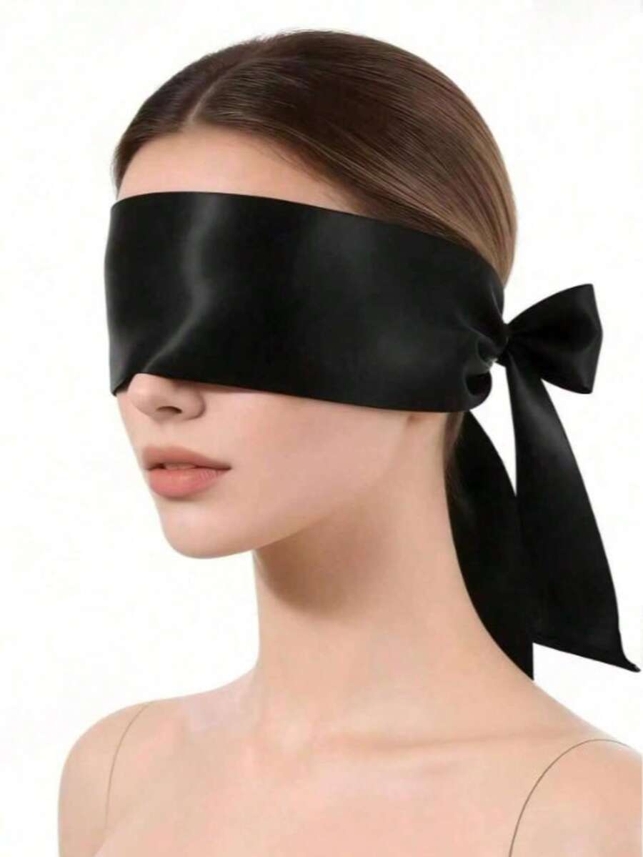 1pc Satin Fabric Masquerade Game Eye Mask, Eye Decoration, Cosplay Stage Performance Costume Eye Mask,Halloween - Multicolor - View 1