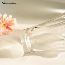 Large Minimalist Transparent Wide-Mouth Glass Vase For Hydroponic Flowers, Home Decor Creative Flower Holder - Large Badminton Shuttlecock | Transparent - View 5