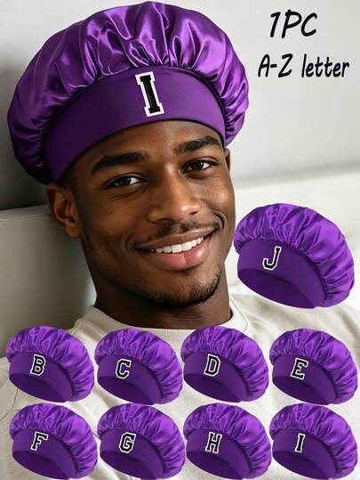 1 Pc Silk Bonnet Satin Bonnet For Sleeping Women Men, Adjustable Double Layer Hair Bonnet For Curly Braids Reduce Frizz