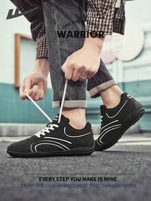 Giày board nam Warrior phong cách tối giản thoải mái, sneaker casual thanh lịch, bền bỉ, phù hợp đi cả ngày, dùng cho tập luyện và chạy bộ, phù hợp xuân hè và quanh năm - màu đen - Xem 3