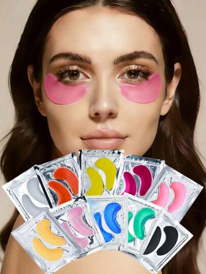 OBOVAY 20/10/2pcs (10 Pairs) Gel Eye Ice Packs, Cooling Eye Mask, Eye Care, Reduce Dark Circles, Suitable For Men And Women, Bridesmaid Gift, Beach/Travel/Vacation Use, Ideal Gift For Valentine's Day, Mother's Day, Christmas, Birthday, Face Tape