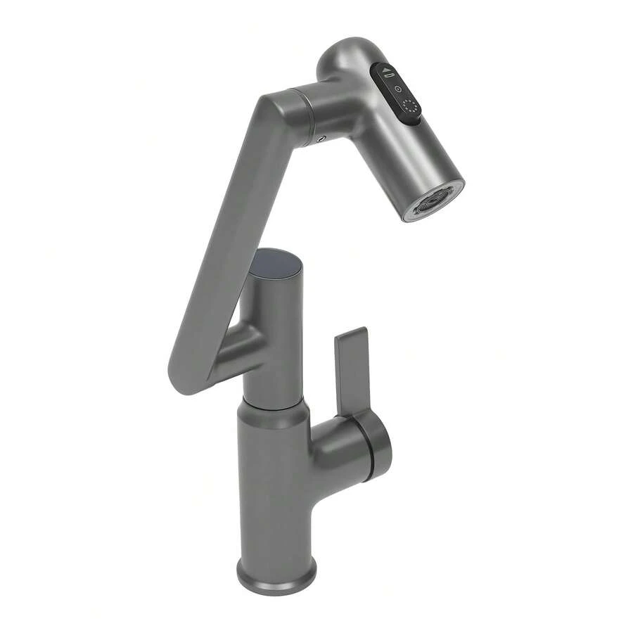 YUNRUX Swivel Faucet, Faucet With LED Temperature Display, Bathroom Faucet - Grey - View 1