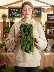 Artificial Moss Mat, Faux Moss Table Runner, Wedding Table Centerpiece Decor, Fairy Garden Handmade, Indoor Green Artificial Grass Wall Decor - Multicolor - View 3