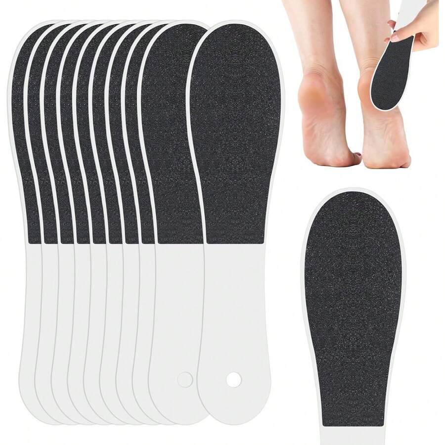 1/4/10pcs Foot File, Double-Sided Sandpaper Foot Care File, Professional Sandpaper Foot Callus Removal Tool, Coarse And Fine Double-Sided Foot Brush, Suitable For Soft Feet, Dead Skin Feet, Foot File Care, Foot Exfoliation, Easy To Use - A - View 1