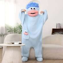 2er Pack/1er Pack/6 Stile: Weiß, Lila, Gelb, Grün Bodysuits, hochwertige Loungewear geeignet für Cosplay, Unisex Jumpsuits, Cartoon Großmäulcher Monster niedlich lustig verdickter Korallenfleece Loungewear, Paarpajamas, Cartoon Pajamas - A - Übersicht 31