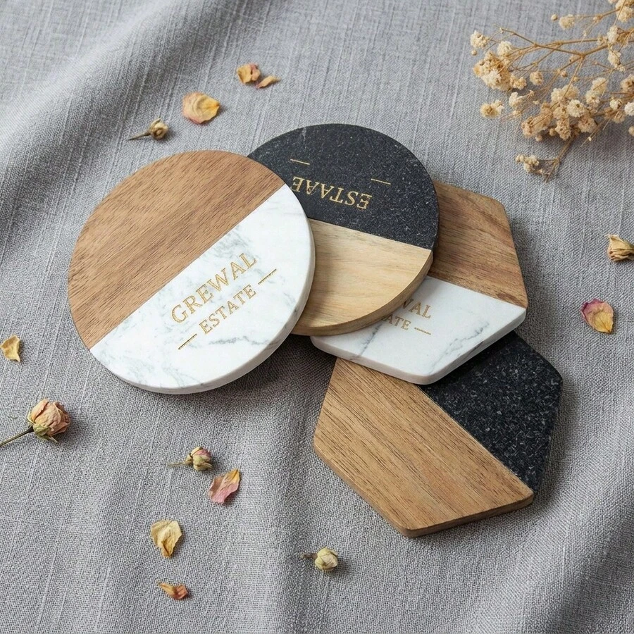 YUFZX Customized Coasters - Brown - View 1