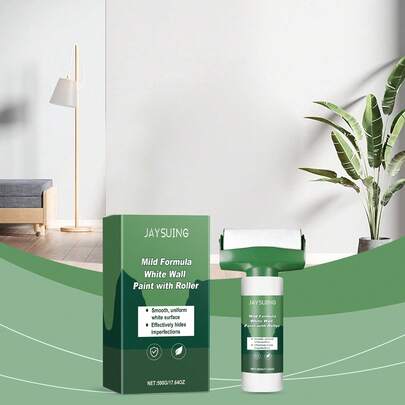 Jaysuing Roller Latex Paint Covers Wall Stains, Quick-Drying, Convenient For Renovation, Roller Latex Paint