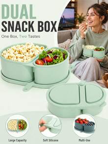 2格防漏便當盒－可重複使用食物儲存容器附蓋（可微波爐、冷凍庫與洗碗機使用），適合餐廳、工作、學校與野餐，美食愛好者與忙碌專業人士的完美禮物 - A - 查看 6
