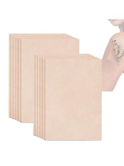 10Pcs Waterproof Tattoo Cover Patch - Ultra-Thin Second Skin Concealer For Scars & Tattoos, Long-Lasting Invisible Coverage, Hypoallergenic For All Skin Types