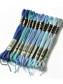 12 Skeins Embroidery Cross Stitch Thread 8 Meters 6-Ply Floss Home Sewing Craft Thread DMC Colors DIY Bracelet Making - Multicolor - View 9