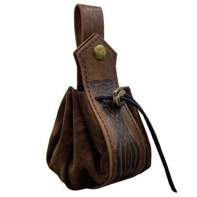 Viking Style Medieval Retro PU Phone Bag, Pouch With Belt Loop, Steampunk Buckle Waist Bag, Cosplay Sports Waist Bag Costume Prop,Halloween
