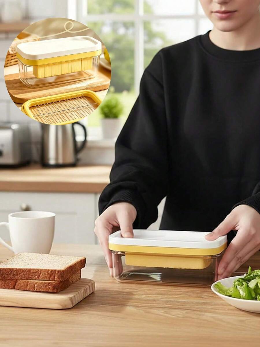 2-In-1 Butter Slicer And Storage Container With Lid - Keeps Butter Fresh