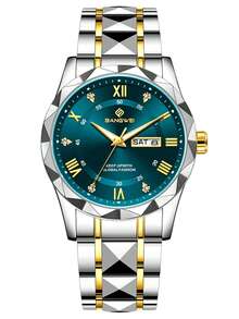 LIGE Fashion Casual Luxury Men's Watch, Waterproof Luminous Quartz Watch With Calendar Dial Wristwatch - Silver - View 18