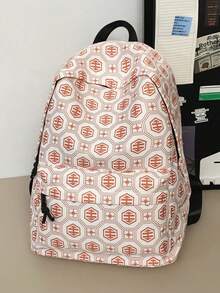 Waterproof Stain Resistant Student Backpack, Independent Front Storage Compartment, Fits 14 Inch Laptop, For Junior High College Weekend Trip - Multicolor - View 2