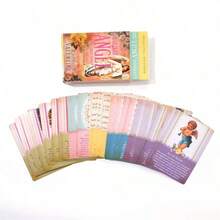1 buah Set Kartu Malaikat Pelindung Kertas untuk Ramalan, Permainan, dan Pesta - Aprikot - View 4