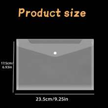 1/10/20pcs A5 Transparent Folders With Snap Closure - Waterproof Document Bags, Travel Storage, School Subject Organization, Homework & Meeting Folders, Secure Storage For Important Documents, Multi-Purpose - Multiple Styles - View 4