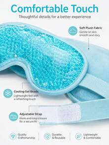Masker Mata Gel Pendingin yang Dapat Digunakan Kembali - Relaksasi Dingin & Panas, Masker Mata Kompres Es Cocok untuk Semua Jenis Kulit, Perlengkapan Perjalanan, Masker Mata Kompres Dingin & Panas, 1 buah - A - View 2
