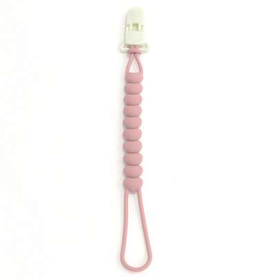 1PC Stretchy Silicone Baby Bottle Fix Lanyard, Lockable Safety Clip Anti-Lost Chain For Sippy Cup & Teether