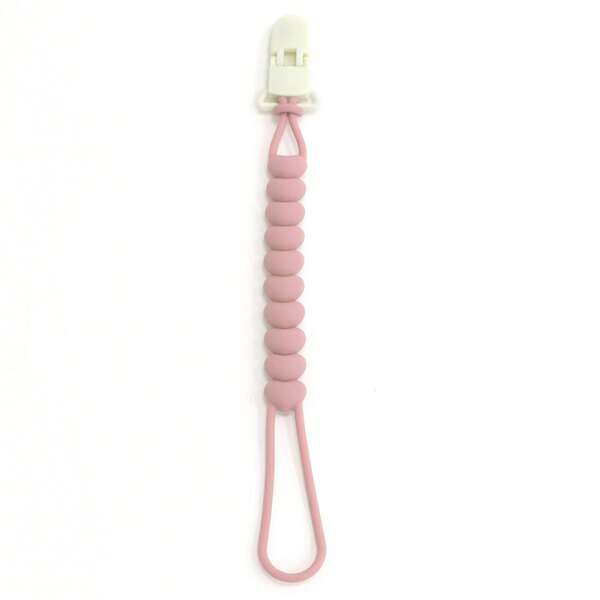 1PC Stretchy Silicone Baby Bottle Fix Lanyard, Lockable Safety Clip Anti-Lost Chain For Sippy Cup & Teether