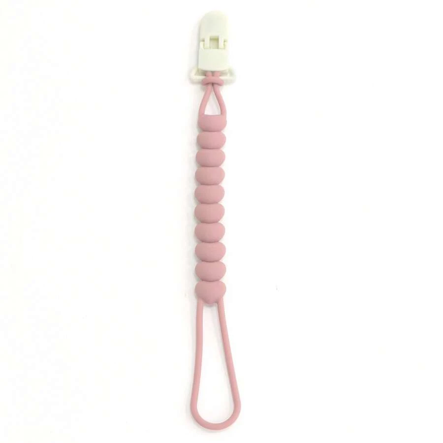 1PC Stretchy Silicone Baby Bottle Fix Lanyard, Lockable Safety Clip Anti-Lost Chain For Sippy Cup & Teether - Multicolor - View 1