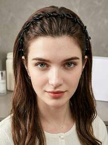 1/2 Stücke Neues koreanisches Stil Cut-Out Haarband, lockeres Haarband ohne Handgeflecht, Gesichtsreinigung Make-up Hautpflege Haarordnungs-Werkzeug, Badezimmer-Waschtisch Make-up Styling Haaraccessoire, tägliche Pendel- und Heimstyling vielseitiges praktisches Haaraccessoire, Damen Modeaccessoire, hitzefreie Locken, Badezimmer-Kleingerät für den Alltag zu Hause - A - Übersicht 5