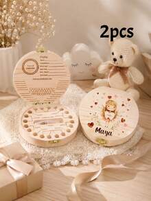 Caja de Diente de Hada Personalizada, Recuerdo de Perfil Lindo, Decoración de Habitación Personalizada, Regalo de Cumpleaños con Nombre Personalizado, Regalo de Halloween Personalizable, Regalo, Caja de Diente de Leche - Estilo A - Ver 9