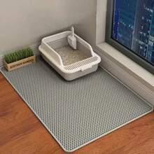 1PC Waterproof Urine-Proof Non-Slip Litter Trapping Mat, Soft On Kitty Paws, Scratch-Resistant, Scatter Control, Easy To Clean(Cat Stuff/Cat Accesorries/Pet Supplies/Cat Supplies) - Silver-gray - View 15