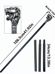 1pc 105-112cm Halloween Realistic Snake Head Skull Lion Head Dragon Head Eagle Head King Scepter Handheld Power Weapon Costume Prop Plastic Material Animal Staff Mixed Style Suitable For Halloween Festival Party Performance Costume Prop Daily Photo Prop - Multi-color - Hand-painted, Each One Is Unique - View 20