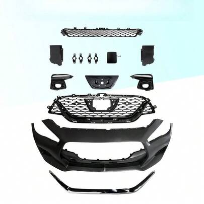 Front Bumper Grille Fog Light Kit Fit 2014-2022 Infiniti Q50 Skyline 400R Style