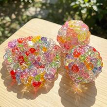 somoving Thick Burst Bead Fidget Squishy Ball, Durable Slow-Rebound Fluffy Squishy-Plush, Smooth Odorless Squishes, Soft Elastic Non-Sticky Stretchable Toy, Classroom Reward Stress Relief Gift For Kid - Multicolor - View 9