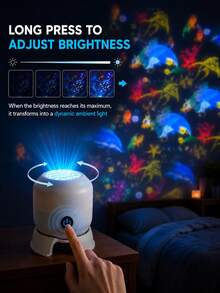 Type-C USB Marine Animal Night Light, Rainbow Rotating Lamp For Cozy Room Vibes - Multi-color light - View 9